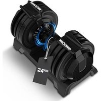 NEOLYMP Hanteln Set verstellbar 2-24 kg mit 12 Gewichtsstufen, Größe 24 KG in Schwarz