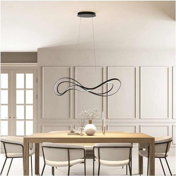 Neona LED Deckenleuchte AURORA Schwarz, LED fest integriert, Warmweiß