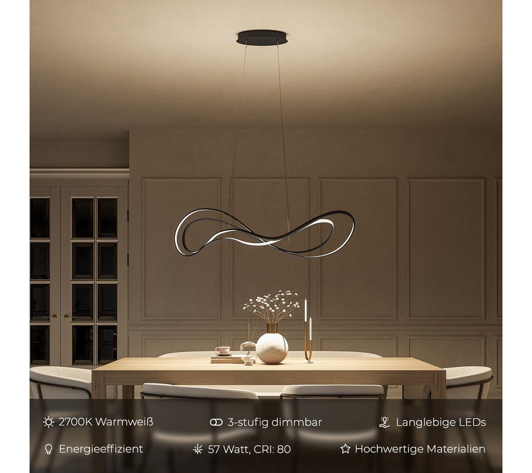Neona LED Deckenleuchte AURORA Schwarz, LED fest integriert, Warmweiß – Bild 2 von 5