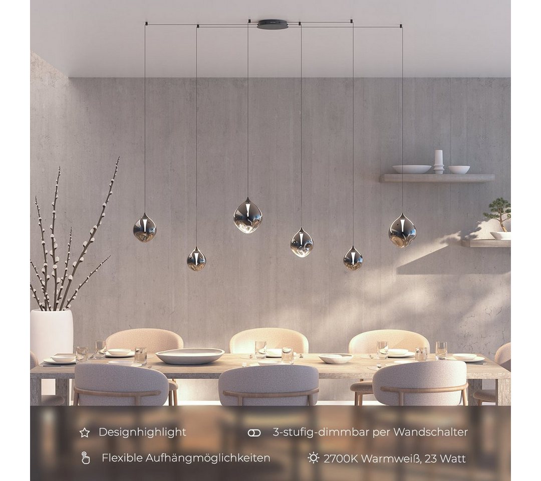 Neona LED Deckenleuchte SOMOS, Dimmbar per Wandschlater in 3 Stufen, LED fest integriert, Warmweiß – Bild 2 von 5