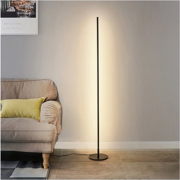 Neona LED Stehlampe SELENE Schwarz, Dimmbar per Fernbedienung, mit Memory-Funktion, LED fest integriert, Warmweiß