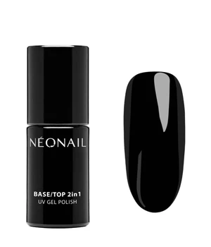 NÉONAIL UV Nagellack Base/Top 2in1 Nagelunter- und Nagelüberlack · 7 ml · Schwarz