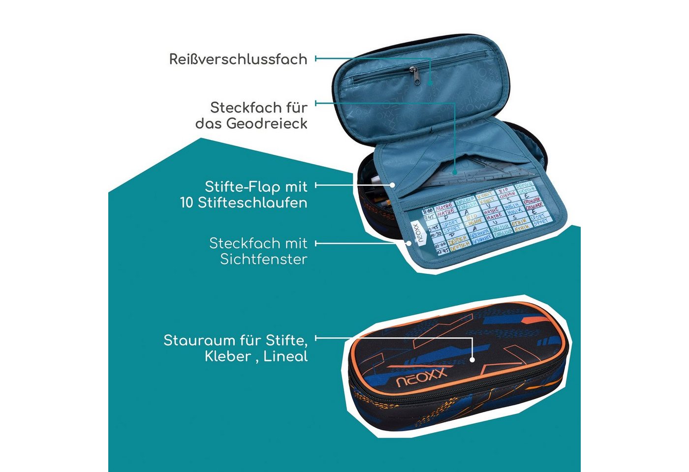 neoxx Schreibgeräteetui Schlamperbox, Jump, teilweise aus recyceltem Material – Bild 5 von 5