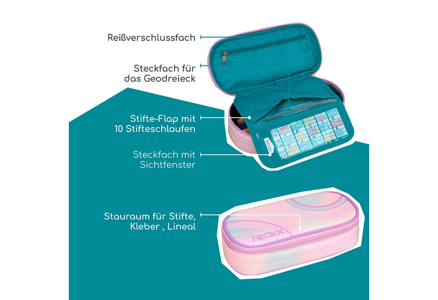 neoxx Schreibgeräteetui Schlamperbox, Jump, teilweise aus recyceltem Material – Bild 2 von 5