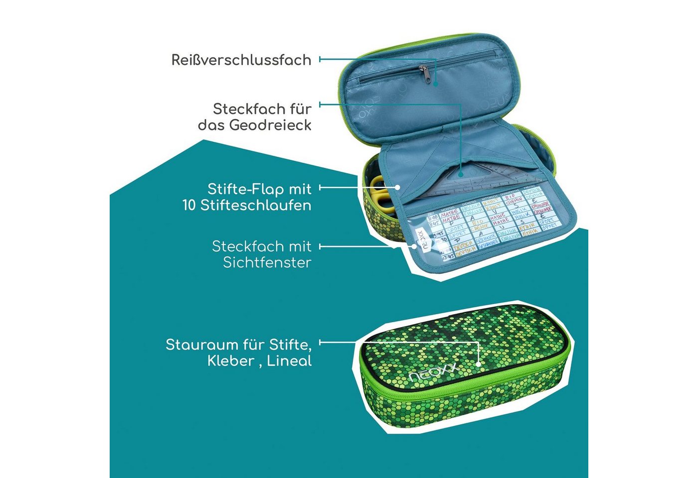 neoxx Schreibgeräteetui Schlamperbox, Jump, teilweise aus recyceltem Material – Bild 5 von 5