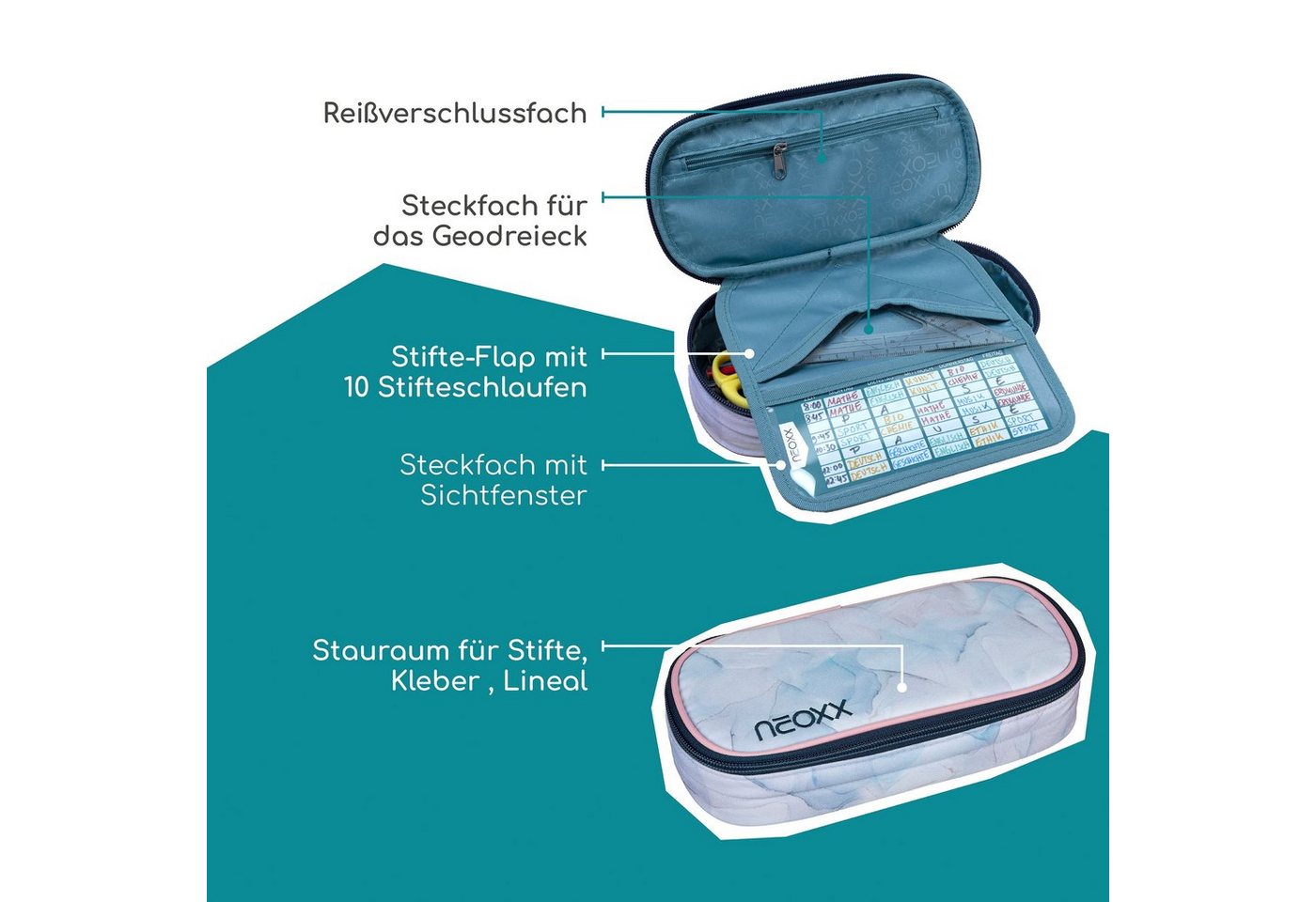 neoxx Schreibgeräteetui Schlamperbox, Jump, teilweise aus recyceltem Material – Bild 5 von 5