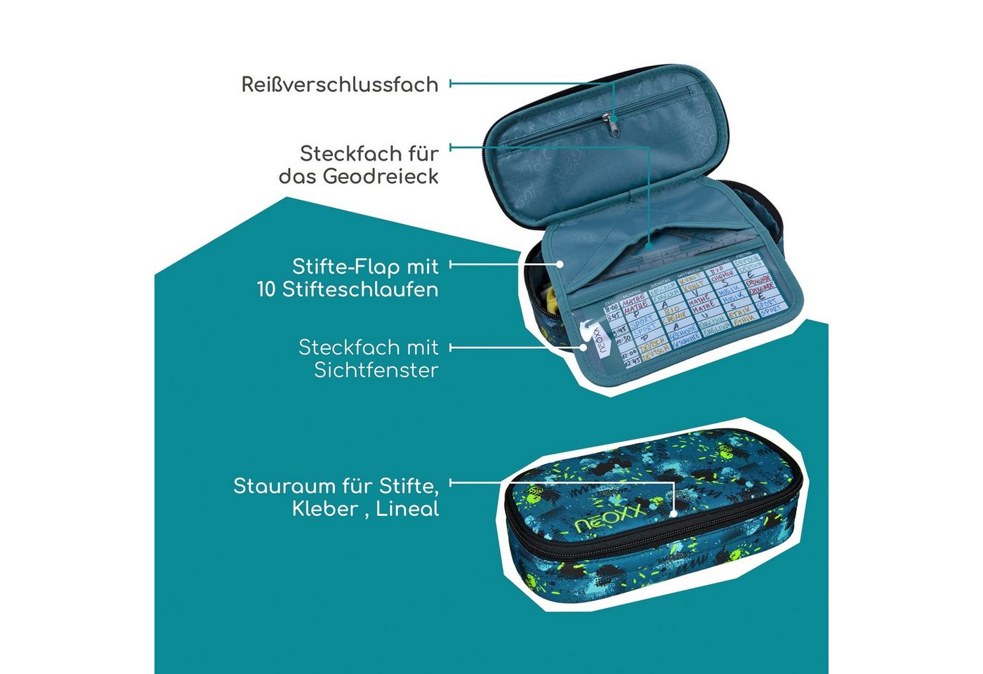 neoxx Schreibgeräteetui Schlamperbox, Jump, teilweise aus recyceltem Material – Bild 5 von 5