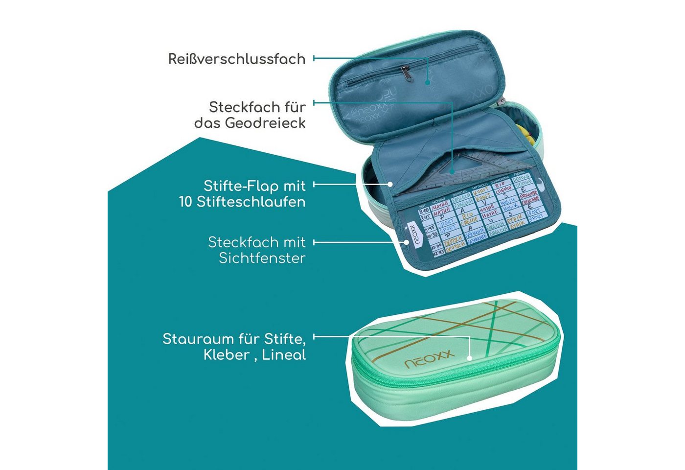 neoxx Schreibgeräteetui Schlamperbox, Jump, teilweise aus recyceltem Material – Bild 5 von 5
