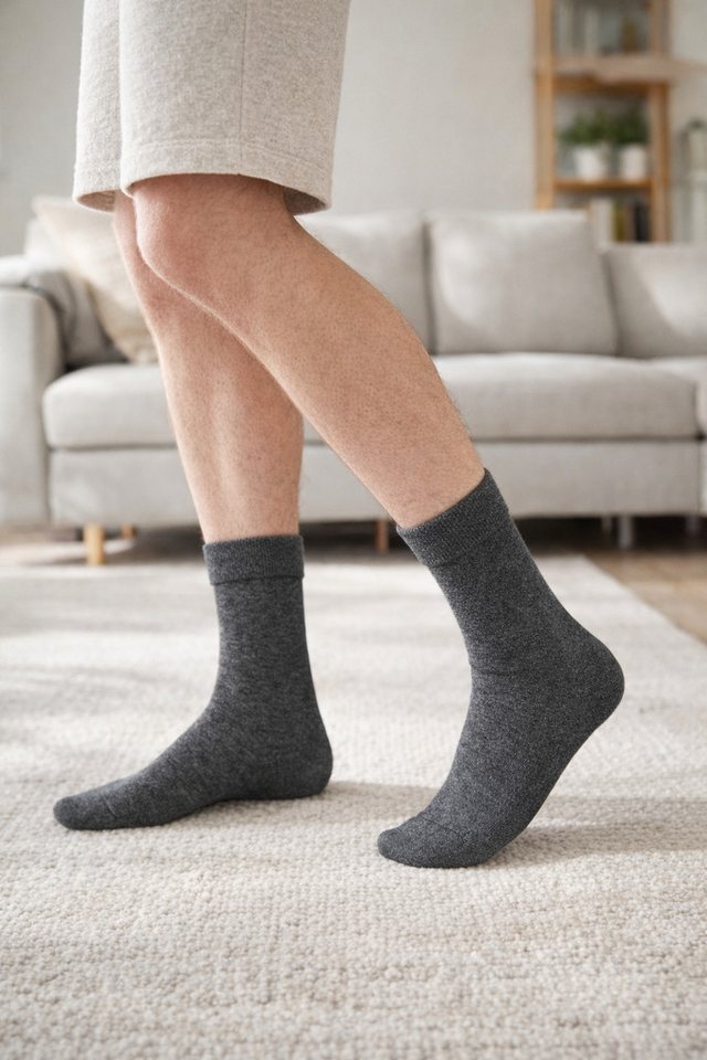 NERS Basicsocken aus Bambus Damen & Herren, ohne Naht im Zehenbereich, Komfortbund (Spar-Set, 6-Paar, verstärkte Verse) Premium Bambussocken Atmungsaktiv & Weic – Bild 3 von 5