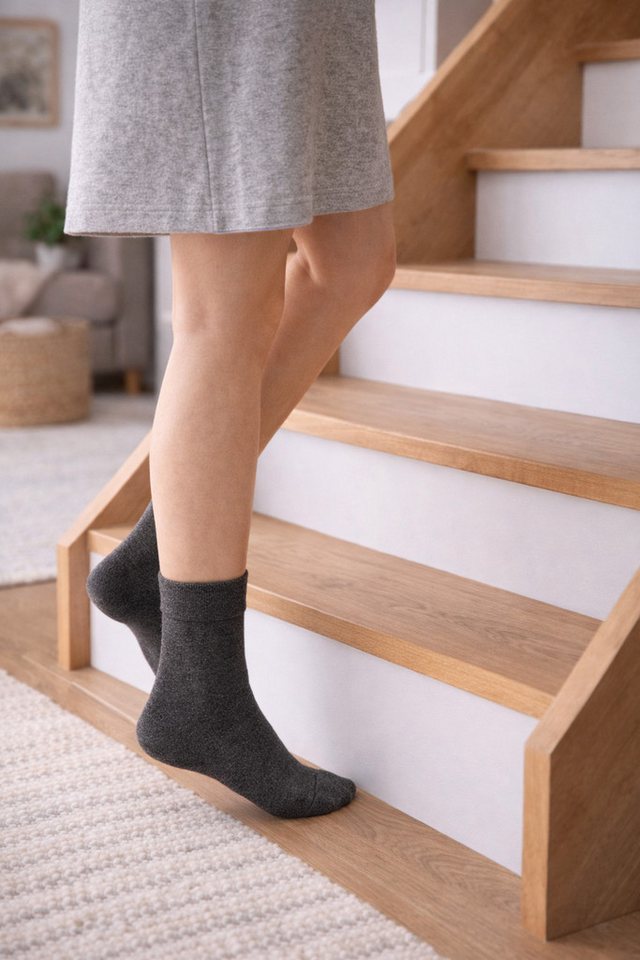 NERS Basicsocken aus Bambus Damen & Herren, ohne Naht im Zehenbereich, Komfortbund (Spar-Set, 6-Paar, verstärkte Verse) Premium Bambussocken Atmungsaktiv & Weic – Bild 5 von 5