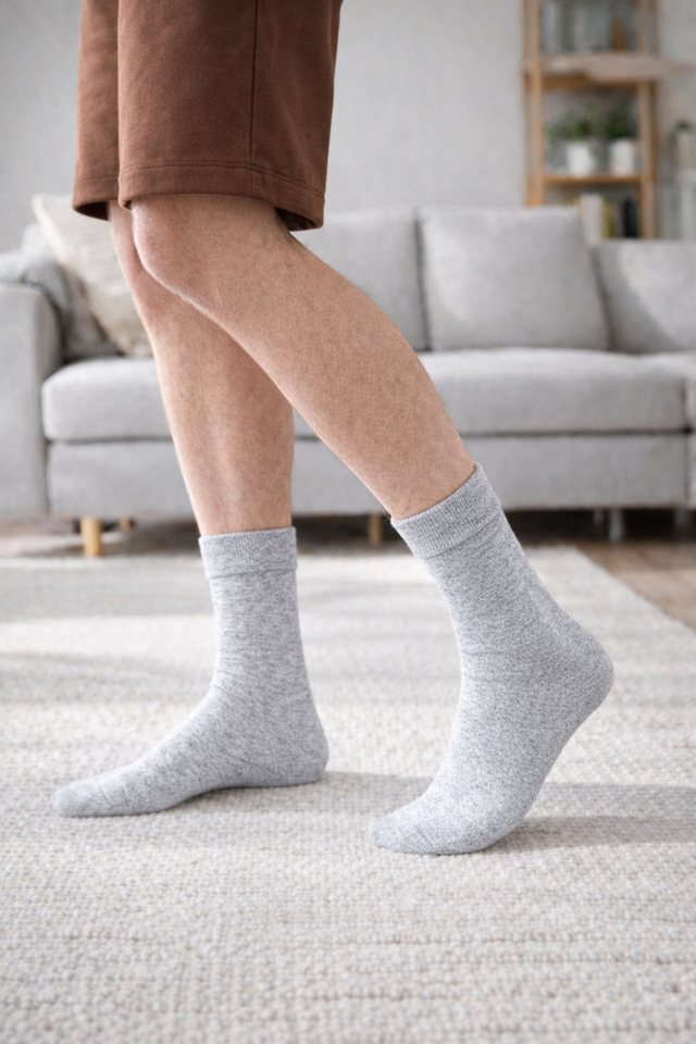 NERS Basicsocken aus Bambus Damen & Herren, ohne Naht im Zehenbereich, Komfortbund (Spar-Set, 6-Paar, verstärkte Verse) Premium Bambussocken Atmungsaktiv & Weic – Bild 3 von 5