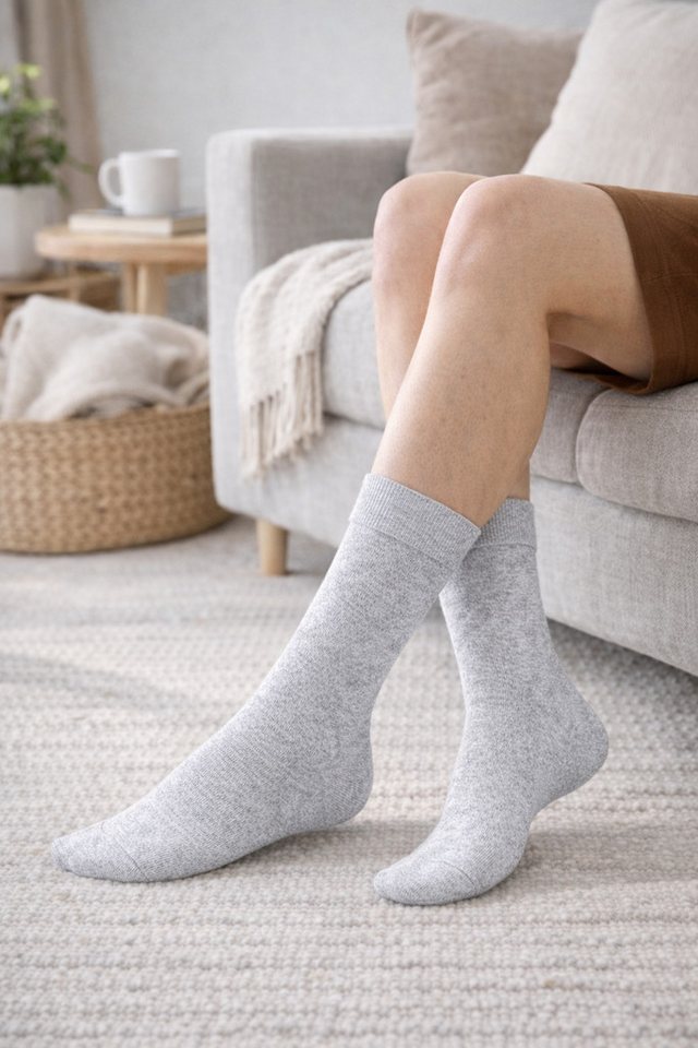 NERS Basicsocken aus Bambus Damen & Herren, ohne Naht im Zehenbereich, Komfortbund (Spar-Set, 6-Paar, verstärkte Verse) Premium Bambussocken Atmungsaktiv & Weic – Bild 4 von 5