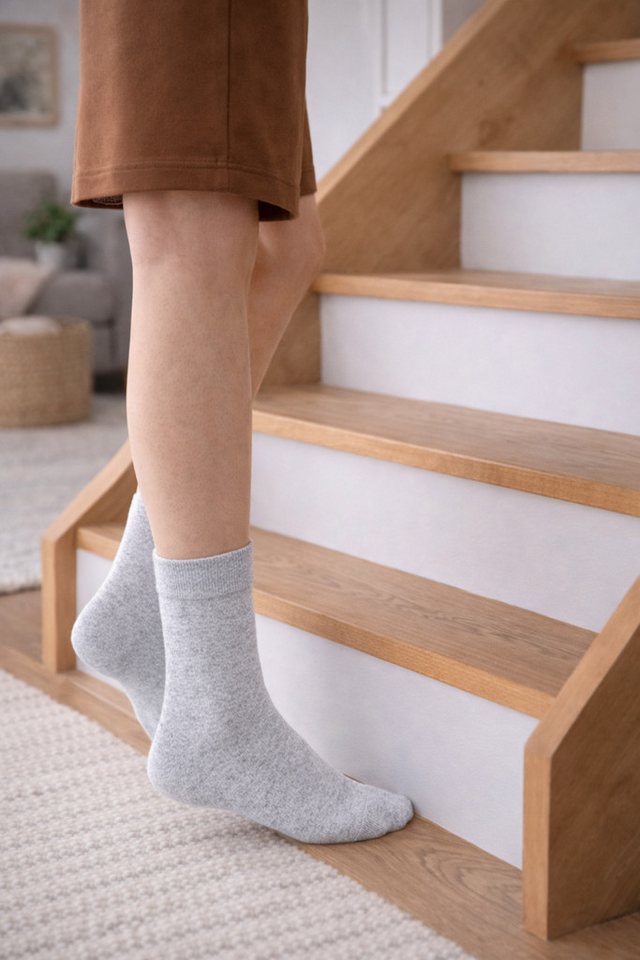 NERS Basicsocken aus Bambus Damen & Herren, ohne Naht im Zehenbereich, Komfortbund (Spar-Set, 6-Paar, verstärkte Verse) Premium Bambussocken Atmungsaktiv & Weic – Bild 5 von 5