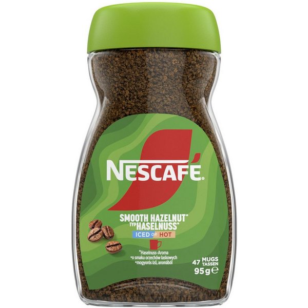 NESCAFE Kaffee, Nescafe Hazelnut Instant Löslicher Bohnenkaffee Packung 95g
