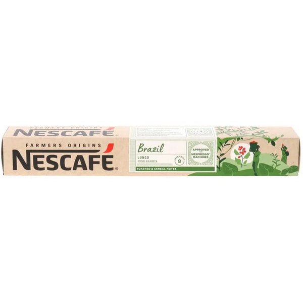 NESCAFE Kaffee, Nestle Nescafe Farmers Origins Brazil Lungo Coffee 10 Kapseln 54g