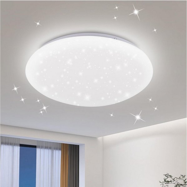 Nettlife LED Deckenleuchte LED Deckenleuchte Sternenhimmel Rund 25cm 12W, Sternenhimmel, LED fest integriert, Küche Deckenbeleuchtung Flurlampe für Kinderzimmer