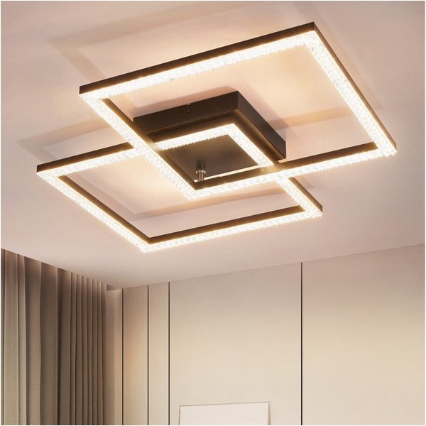 Nettlife LED Deckenleuchte Modern Deckenlampe Wohnzimmerlampe 24W 3000K/4000K, Drehbares, Augenschutz, LED fest integriert, Warmweiß, Schlafzimmer Flur Küche
