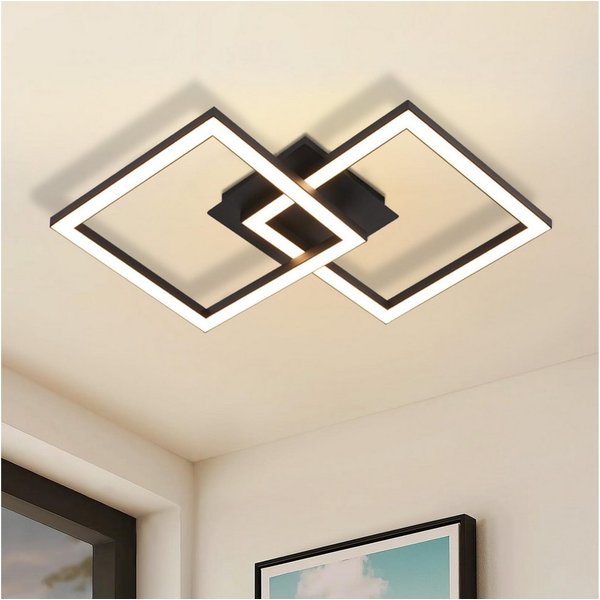 Nettlife LED Deckenleuchte Modern Deckenlampe Wohnzimmerlampe 24W 3000K/4000K, Drehbares, Augenschutz, LED fest integriert, Warmweiß, für Wohnzimmer Küche Flur 