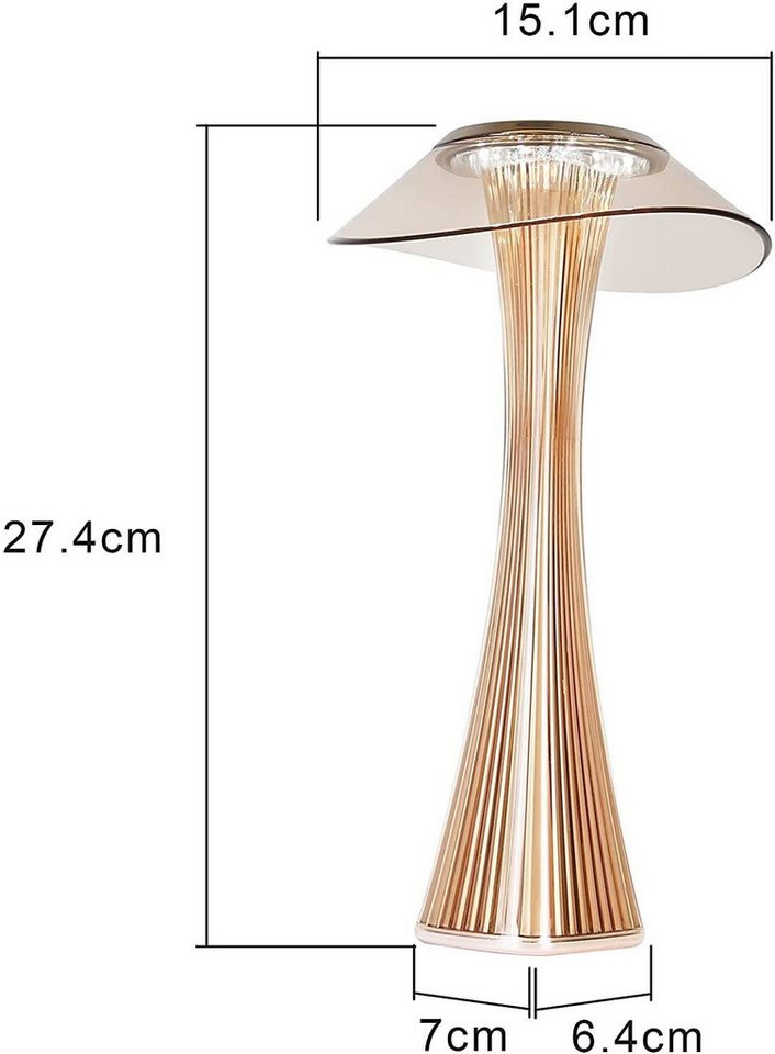 Nettlife LED Nachttischlampe Dimmbar Modern USB mit 3 Helligkeitsstufen Tischleuchte Tischlampe, Dimmbar, LED fest integriert, Naturweiß, Kaltweiß, Warmweiß, fü – Bild 5 von 5