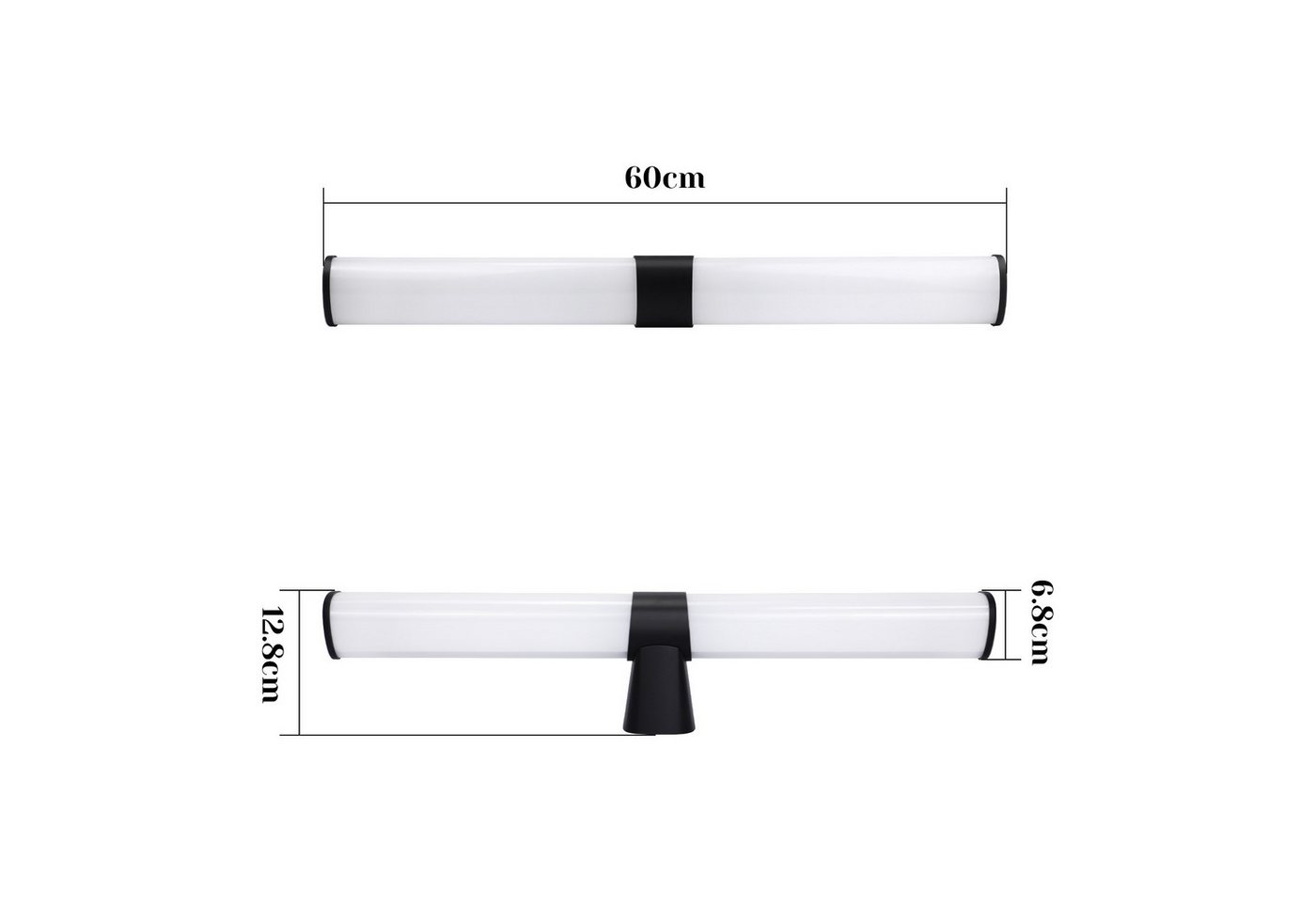 Nettlife LED Spiegelleuchte Bad Spiegellampe Badleuchte Chrom Wandlampe, LED fest integriert, Neutralweiß, Keller Küche – Bild 3 von 5