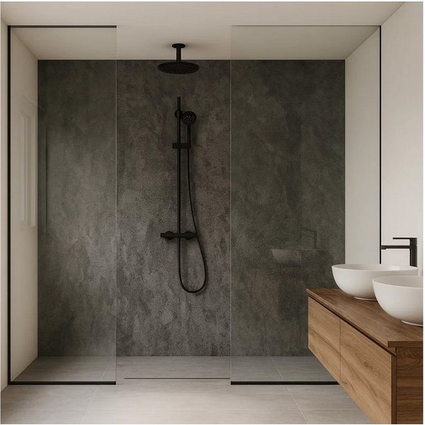 neu.haus Duschrückwand, (Set, 4-tlg), Wandpaneel »Bladel« 120 x 60 cm Urban Grey