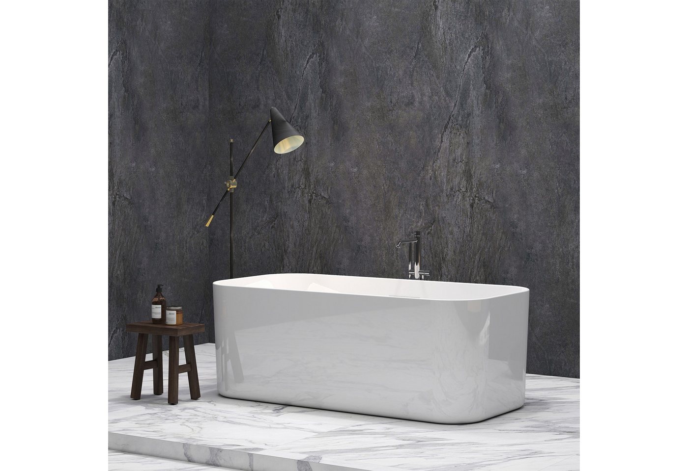 neu.haus Duschrückwand, (Set, 4-tlg), Wandpaneel »Bladel« 120 x 60 cm Urban Grey – Bild 2 von 5
