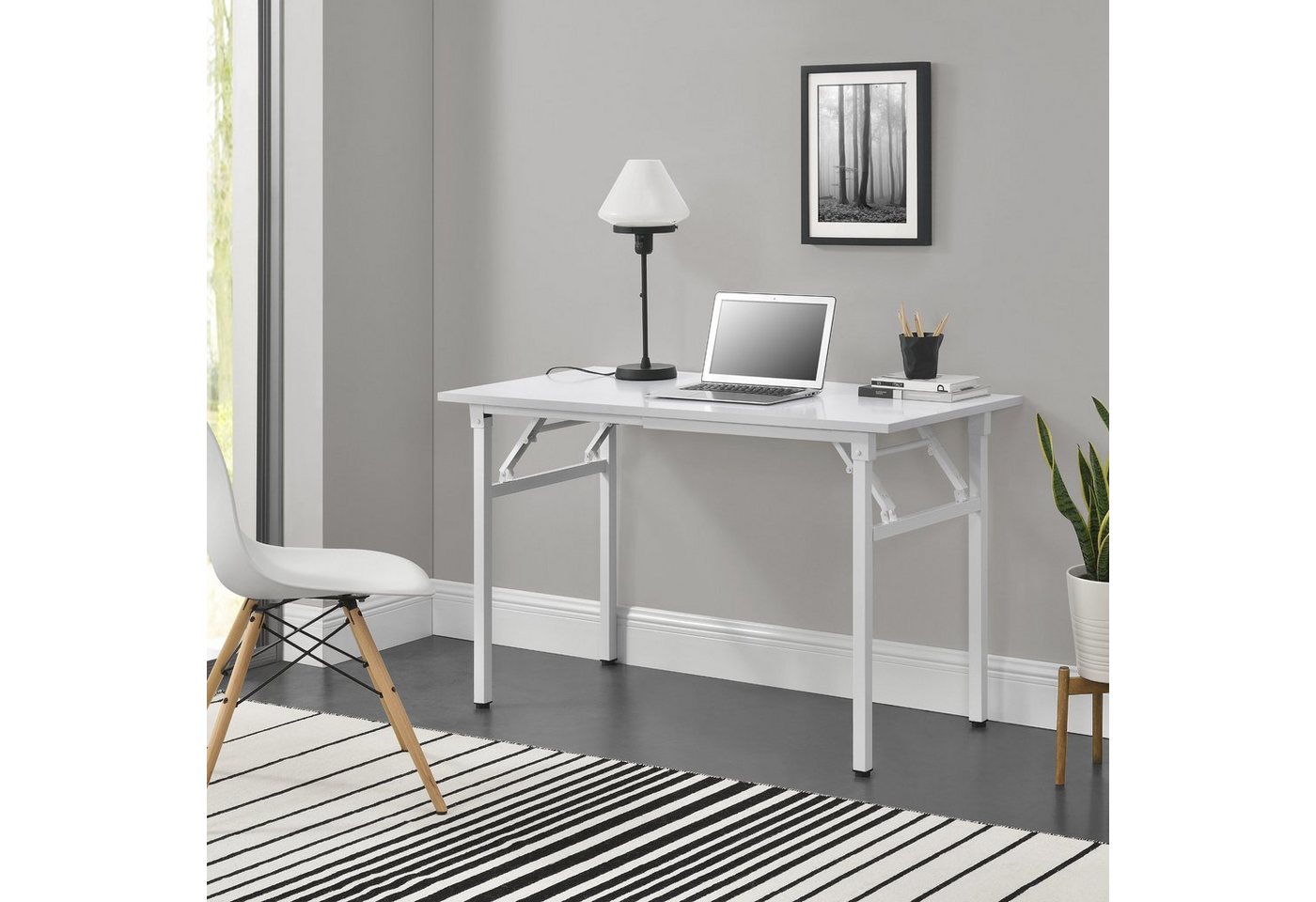neu.haus Klapptisch, »Alta« Schreibtisch höhenverstellbar 120x60 cm Weiß – Bild 2 von 5