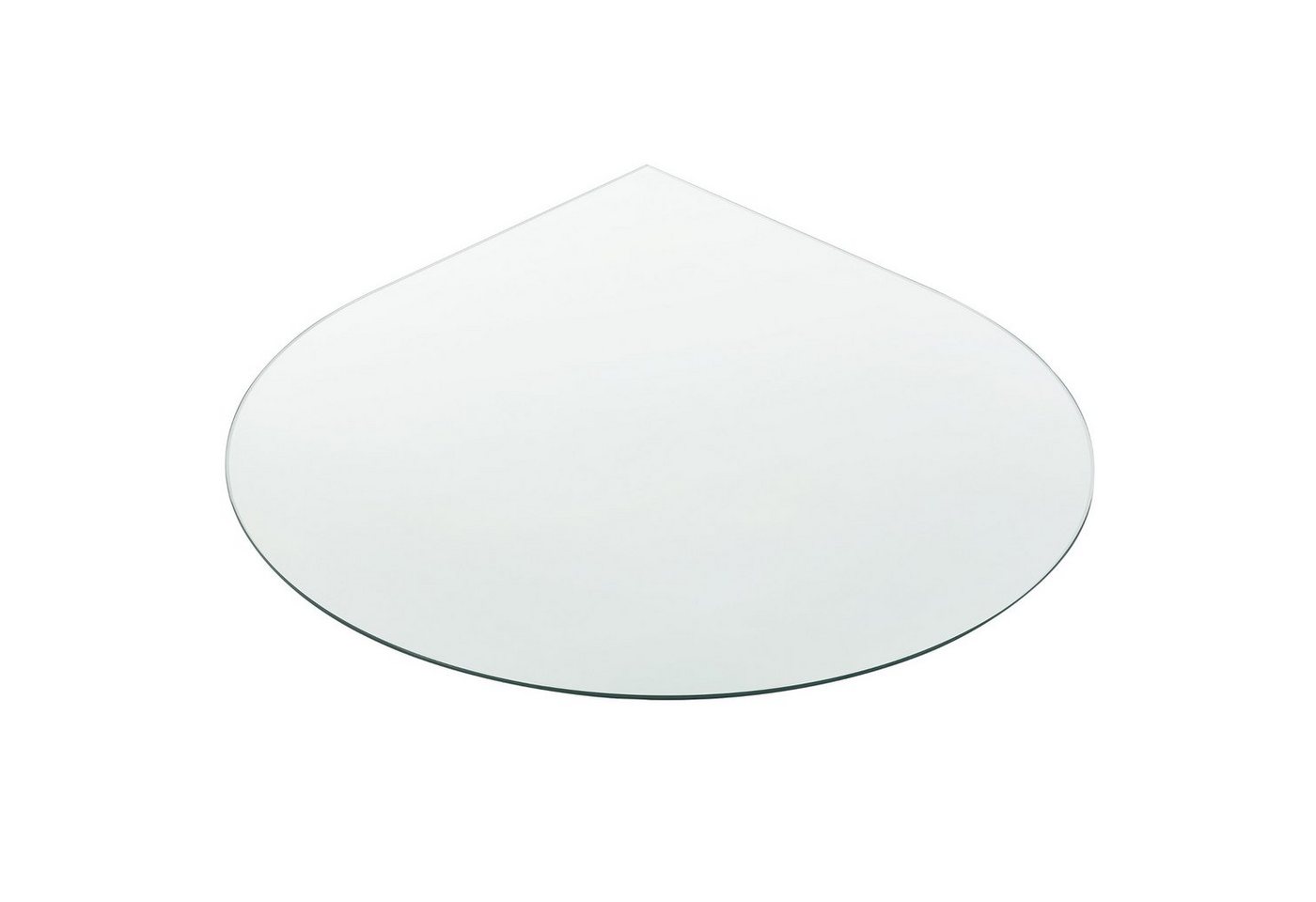 neu.haus Tischplatte, »Glasgow« Glasplatte ESG Sicherheitsglas 6mm Ø 90 cm Tropfenform – Bild 3 von 4