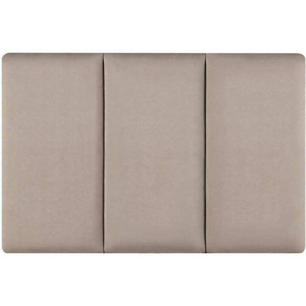 neu.haus Wandpolster, (Set, 3 Stück), »Carpino« Wandkissen Samt 60 x 30 cm Hellgrau