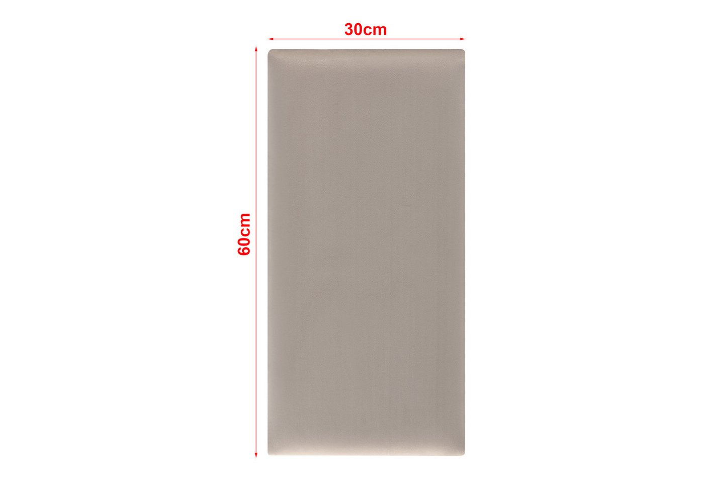 neu.haus Wandpolster, (Set, 3 Stück), »Carpino« Wandkissen Samt 60 x 30 cm Hellgrau – Bild 4 von 5