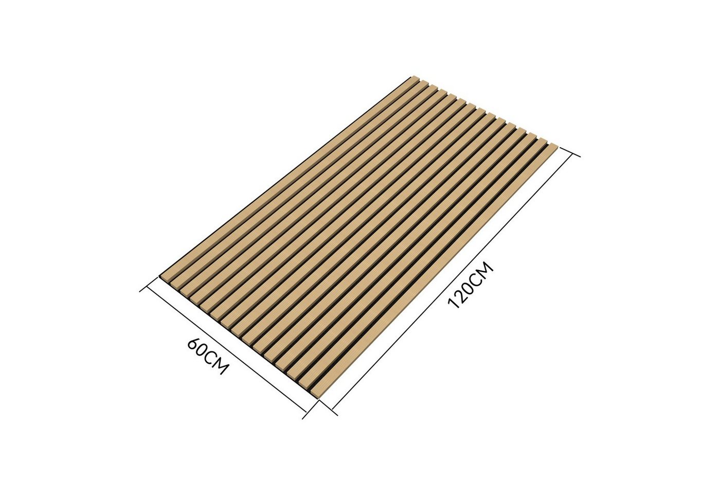 neu.holz 3D Wandpaneel, (Set, 4-tlg) »Vang« Akustik Wandpaneel im 4er Set Eiche, hell – Bild 4 von 5