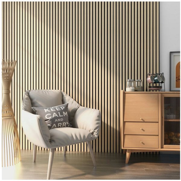 neu.holz 3D Wandpaneel, (Set, 16-tlg) »Vang« Akustik Wandpaneel Eiche 11,52m²