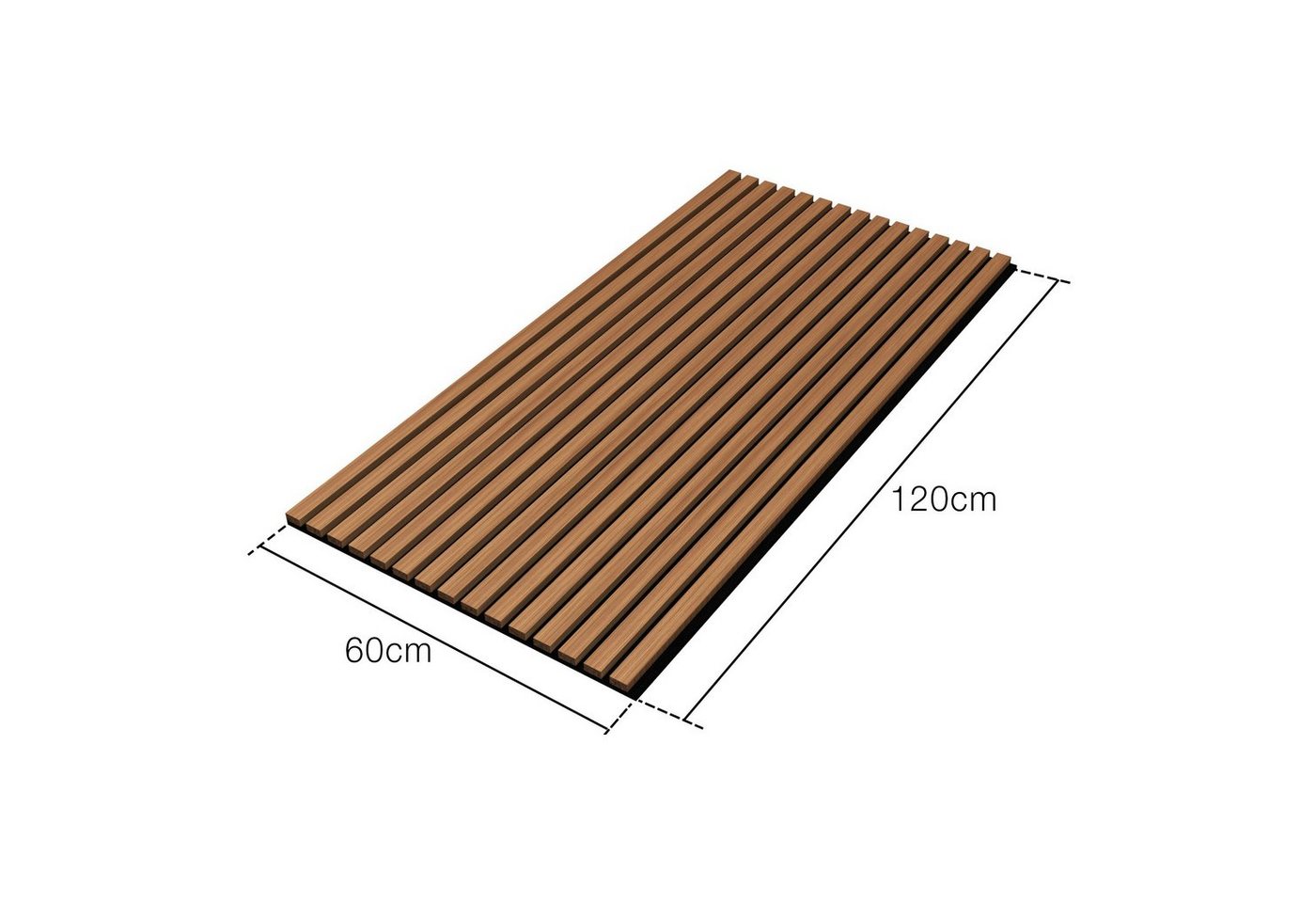 neu.holz 3D Wandpaneel, (Set, 4-tlg) »Vang« Akustik Wandpaneel im 4er Set Teak – Bild 4 von 5