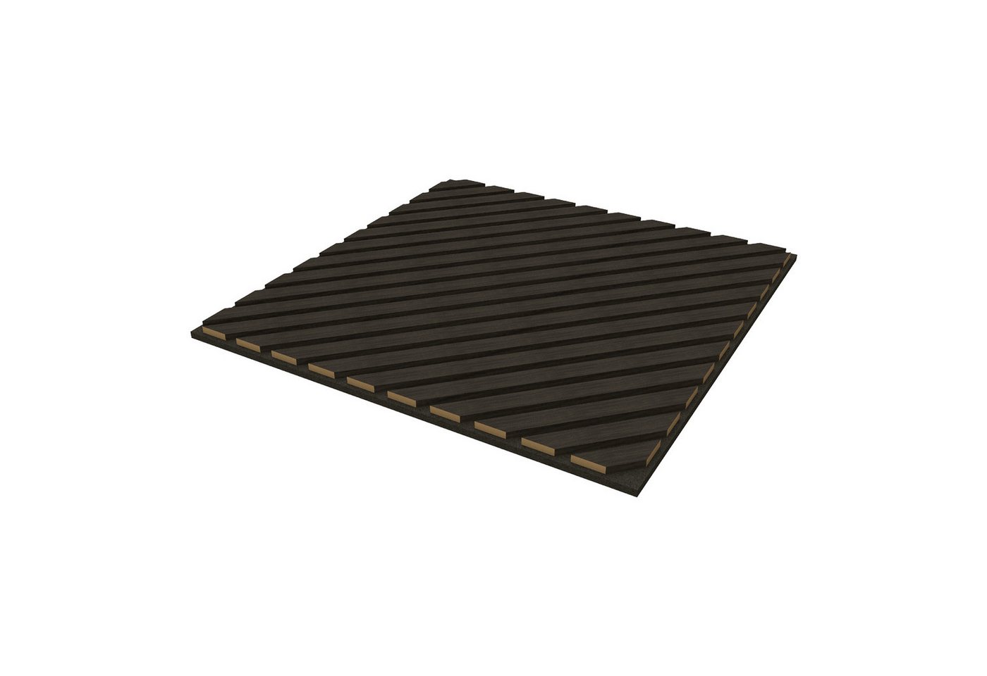 neu.holz 3D Wandpaneel, BxL: 60x60 cm, (Set, 12-tlg) »Vang« mit diagonalen Lamellen 60x60 cm Eichenoptik, grau – Bild 4 von 5