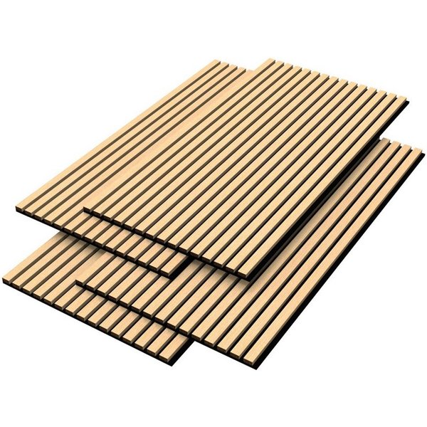 neu.holz 3D Wandpaneel, (Set, 4-tlg) »Vang« Akustik Wandpaneel im 4er Set Eiche