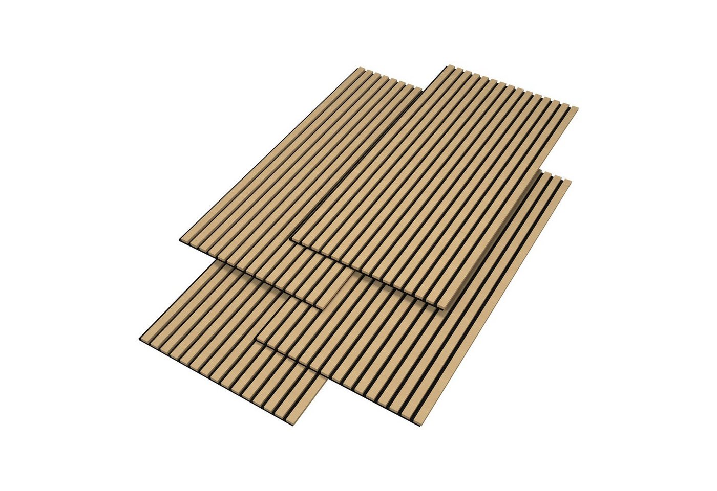 neu.holz 3D Wandpaneel, (Set, 12-tlg) »Vang« Akustik Wandpaneel Eiche, hell 8,64m² – Bild 2 von 5