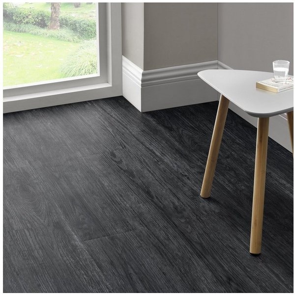 neu.holz Vinylboden, »Vanola« Vinyl Laminat Selbstklebend 3,92 m² Night Oak
