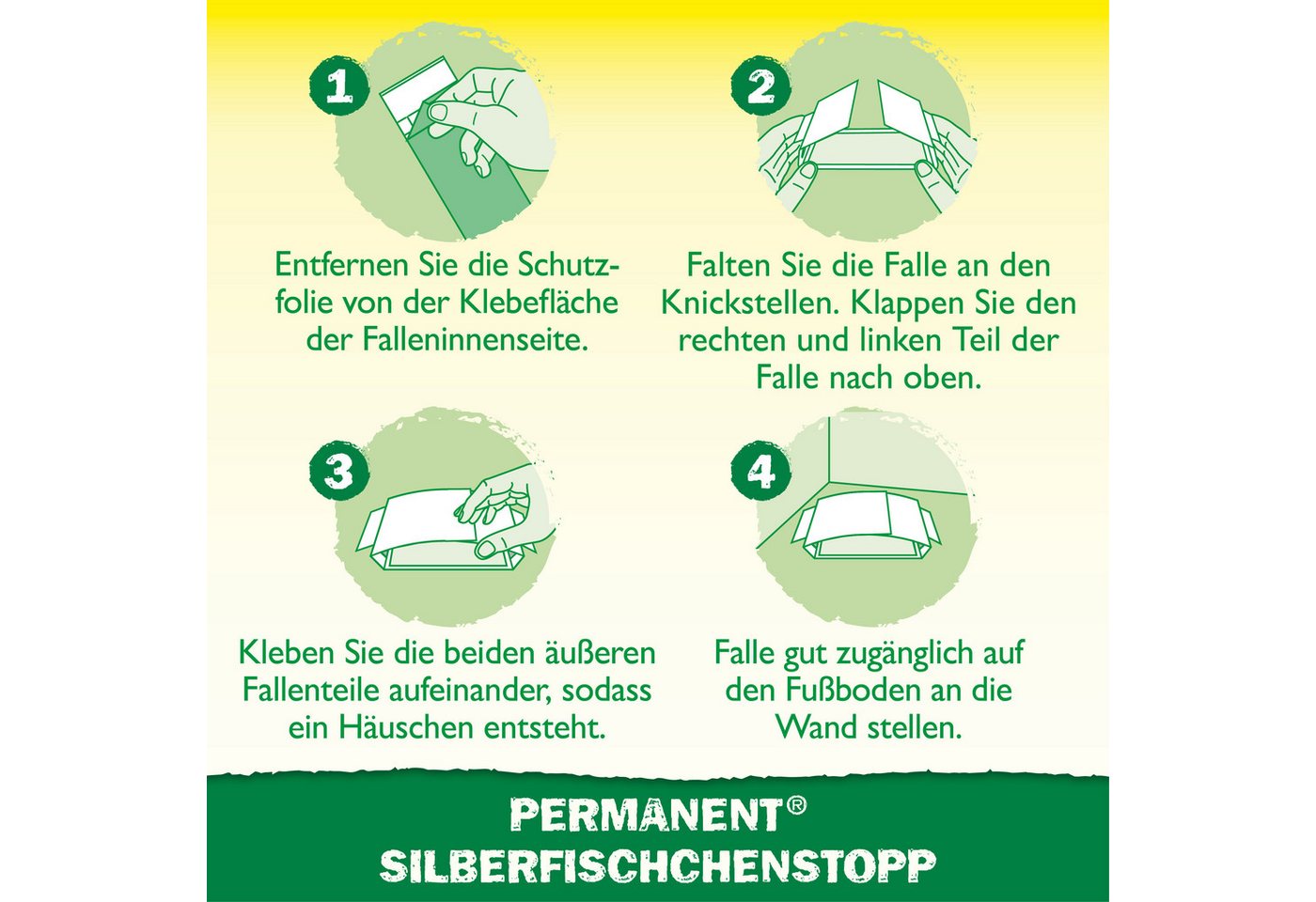 Neudorff Insektenspray Permanent SilberfischchenStopp - Silberfischfalle - 3 Stück, Geruchlose Klebefallen zur Befallskontrolle in Innenräumen, 3 Klebefallen mi – Bild 5 von 5