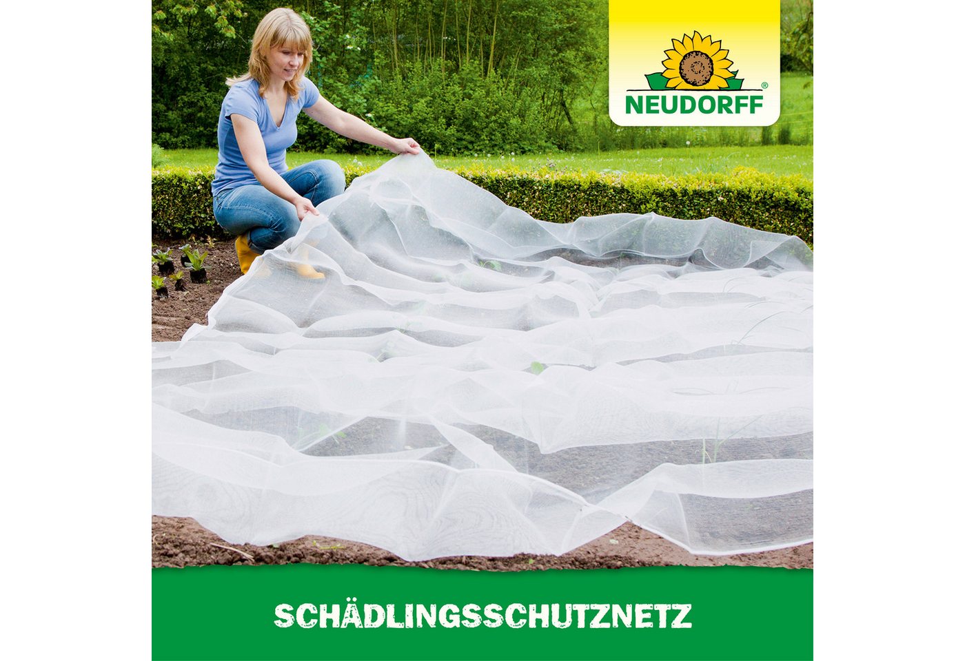 Neudorff Schutznetz SchädlingsschutzNetz 2,30m x 4,25m, (Schutznetz für Obst- und Gemüsekulturen, 1 SchädlingsschutzNetz 2,30 × 4,25 m, Maschenweite 0,8 × 0,8 m – Bild 5 von 5