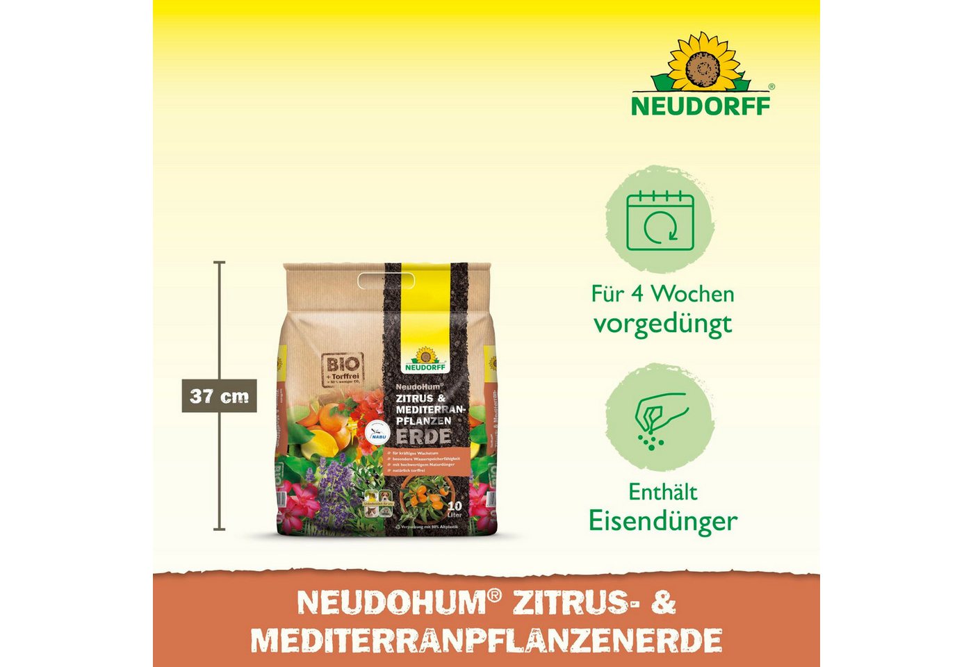Neudorff Spezialerde Neudohum Mediterranpflanzen- und PalmenErde 10 Liter – Bild 3 von 5