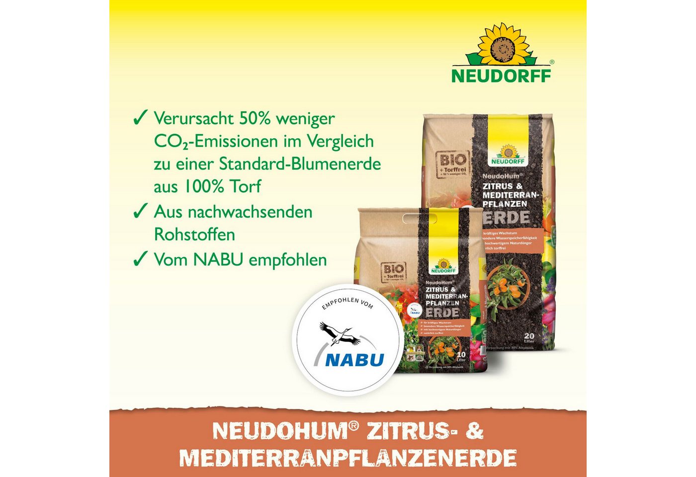Neudorff Spezialerde Neudohum Mediterranpflanzen- und PalmenErde 10 Liter – Bild 5 von 5