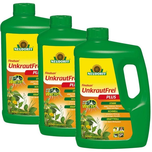 Neudorff Unkrautbekämpfungsmittel Finalsan UnkrautFrei Plus 3x 2 Liter, 6000 ml