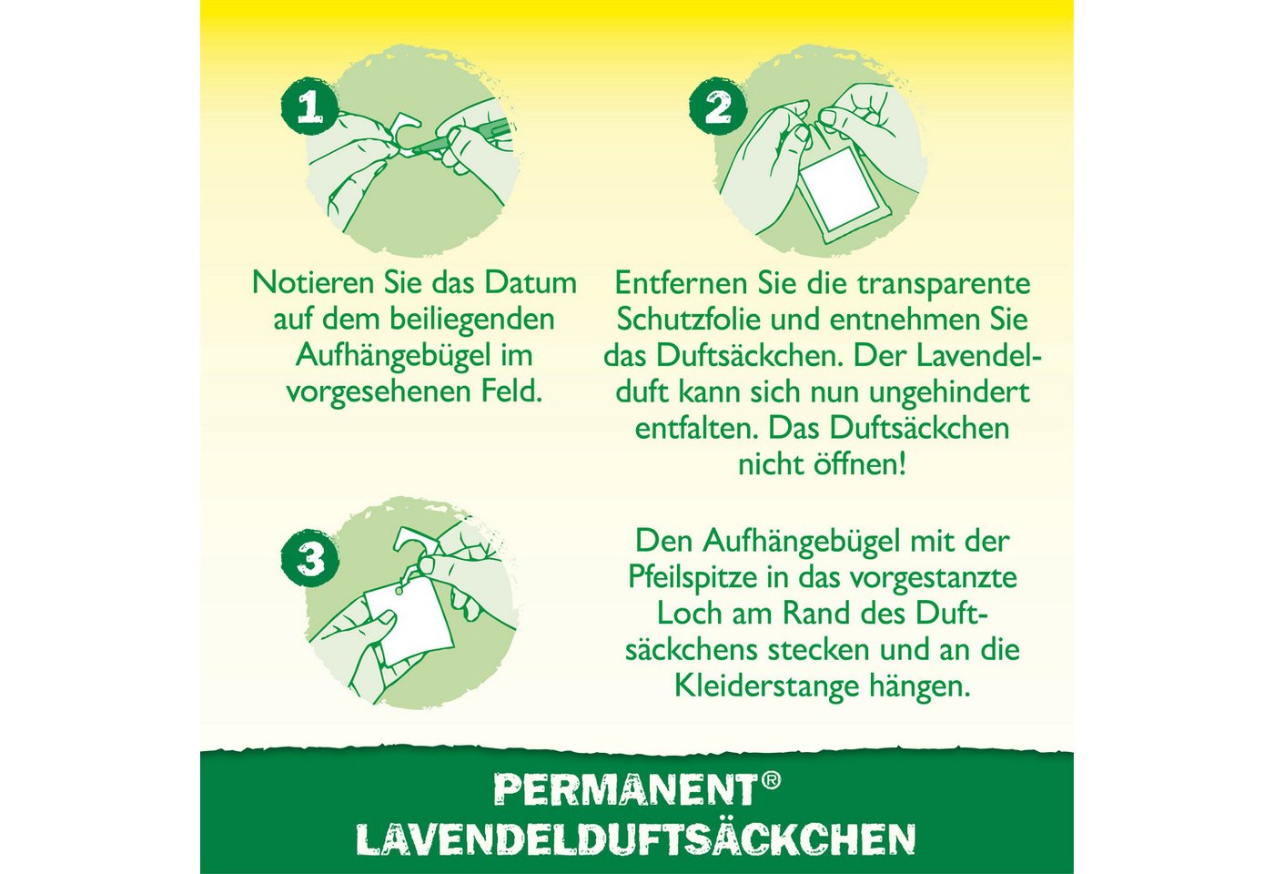 Neudorff Vergrämungsmittel Permanent Lavendelduftsäckchen - 3 Stück, Duftsäckchen zur Vertreibung von Kleidermotten, Für etwa 1 m³ Schrankinhalt je Säckchen, La – Bild 5 von 5