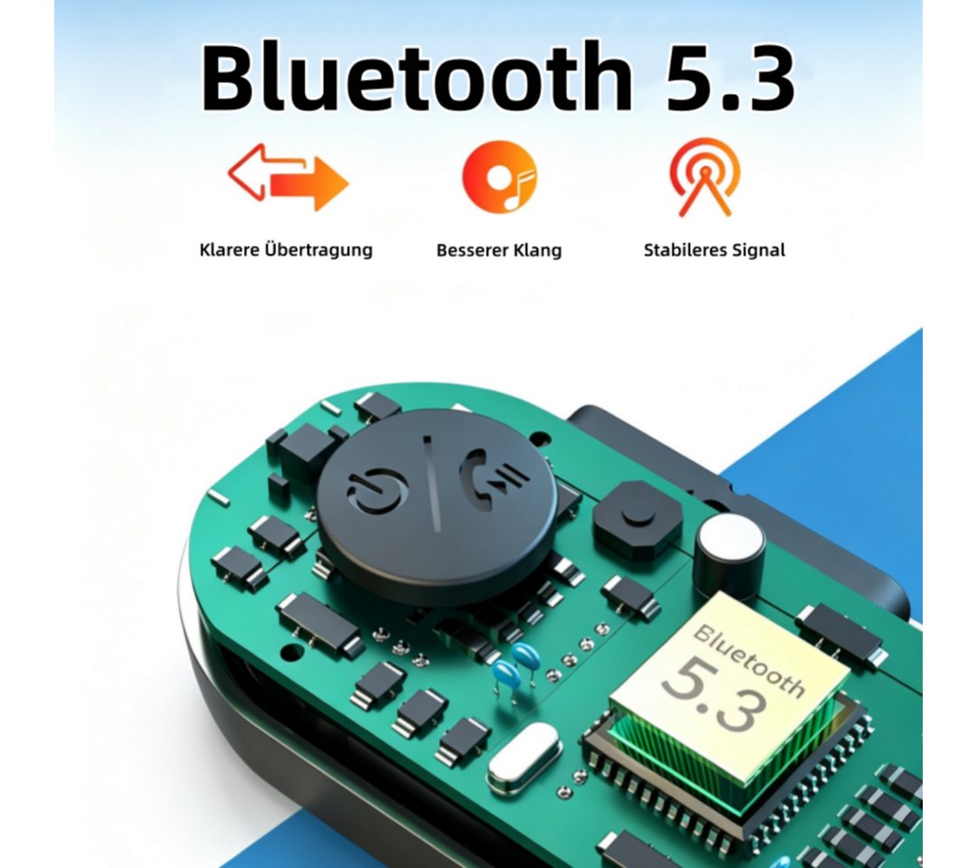 neue dawn 2 in 1 AUX Auto Bluetooth 5.3 Empfänger Transmitter KFZ Audio Adapter Audio-Adapter, aux bluetooth adapter auto,Bluetooth Sender,Empfänger,fm transmit – Bild 5 von 5