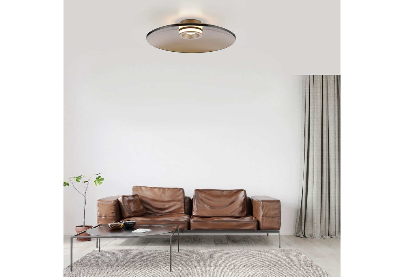 Neuhaus PURE LED Deckenleuchte PURE Moon, LED fest integriert, Warmweiß, Dimmfähig über separaten Dimmer – Bild 2 von 5