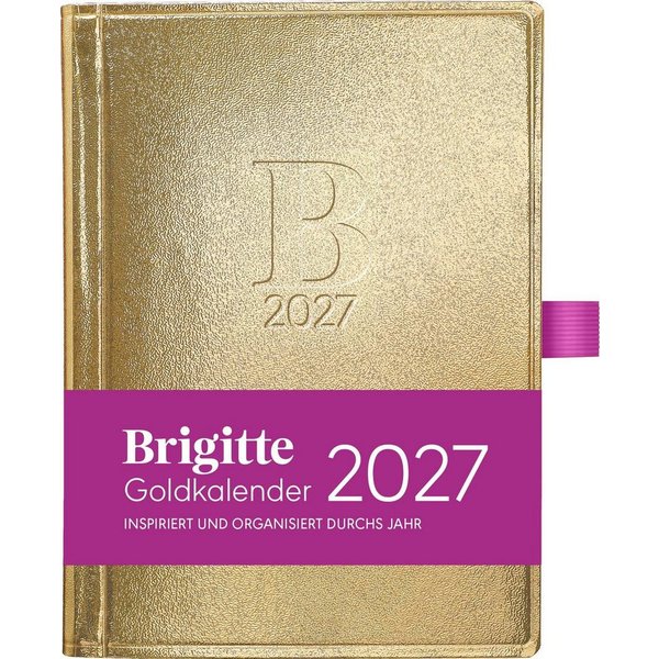 NEUMANN Buchkalender Brigitte Goldkalender 2027 Taschenkalender 10 x 14 cm mit Leseband, St