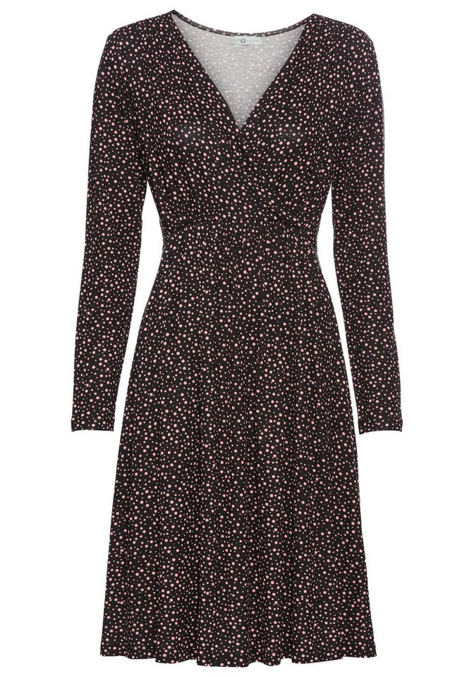 Neun Monate Umstandskleid, Viskose-Kleid für Schwangerschaft und Stillzeit, Stillkleid in fließender Form und mit modischem Mustser – Bild 5 von 5
