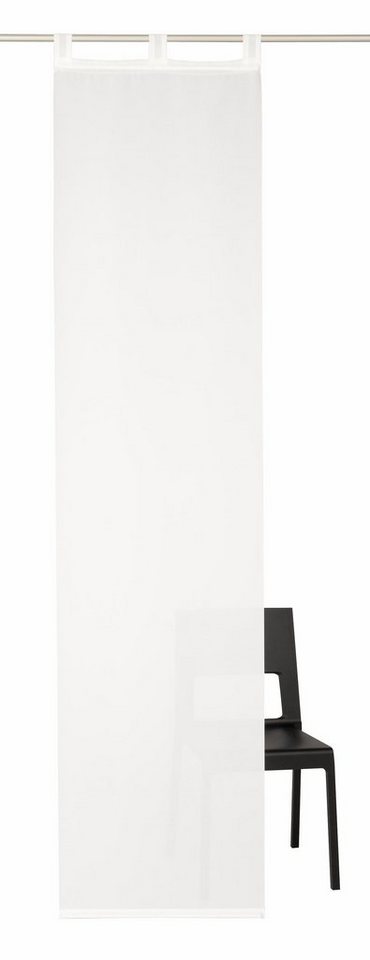 Neutex for you! Schiebegardine Galena Uni (1 St), Schlaufen, halbtransparent, inkl. Beschwerungsstange – Bild 3 von 5