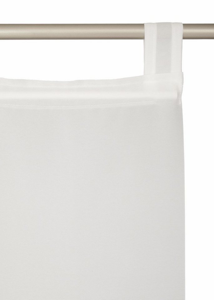 Neutex for you! Schiebegardine Galena Uni (1 St), Schlaufen, halbtransparent, inkl. Beschwerungsstange – Bild 5 von 5