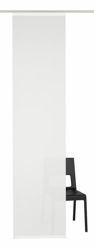 Neutex for you! Schiebegardine Galena Uni, 1 Stück, Klettband, halbtransparent (1 St), Klettband, halbtransparent, inkl. Befestigungszubehör, Breite: 57 cm – Bild 3 von 5